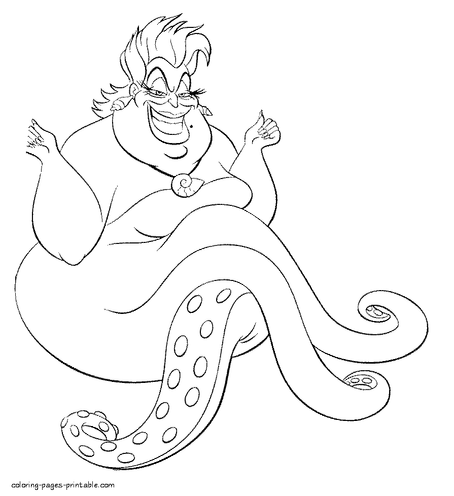 895x978 Witch Coloring Page. Ursula