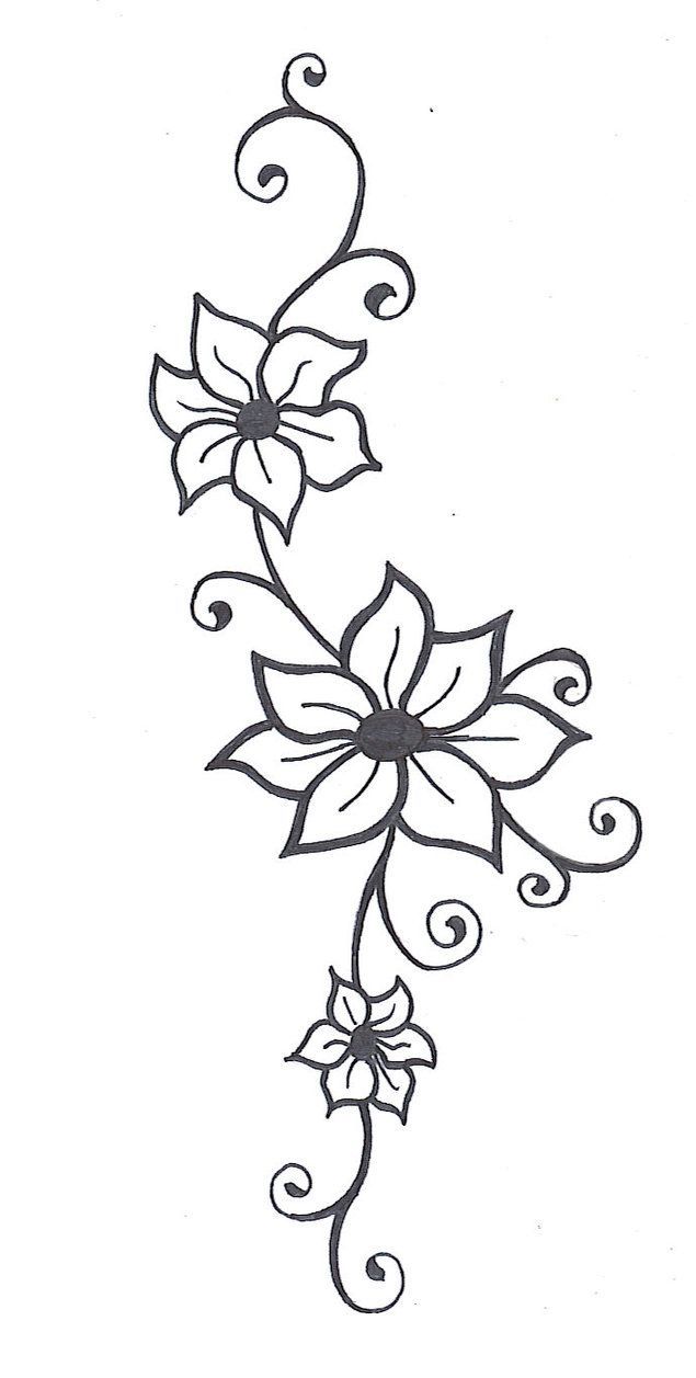 635x1257 Flower Vines, Vine Tattoos And Flower Vine Tattoos