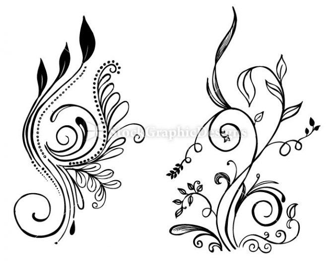 671x527 Coloring Pages Flower Drawing Designs Vine Tattoos Tattoo