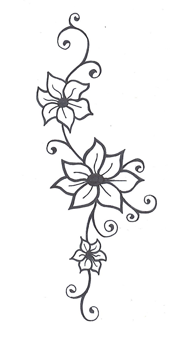 690x1366 Flower Vine Drawings Images Amp Pictures