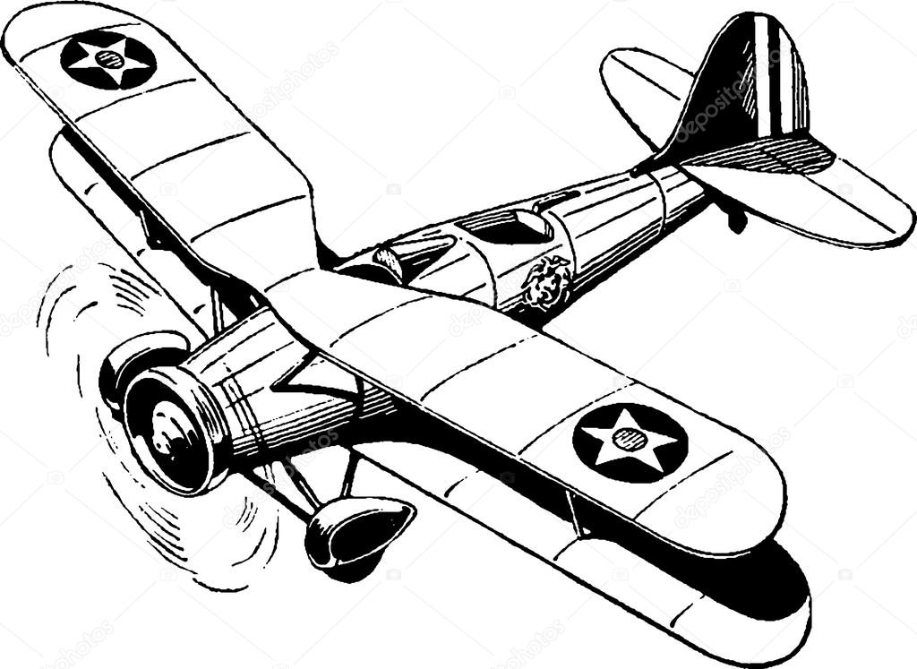 Vintage Airplane Drawing at GetDrawings | Free download