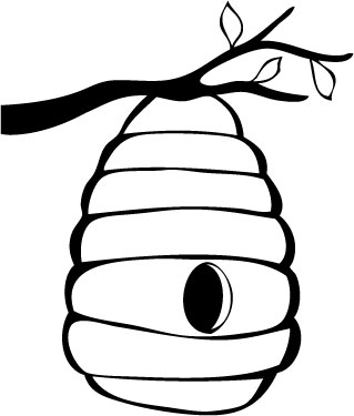 319x375 Bee Home Drawing Simple Bee Drawing