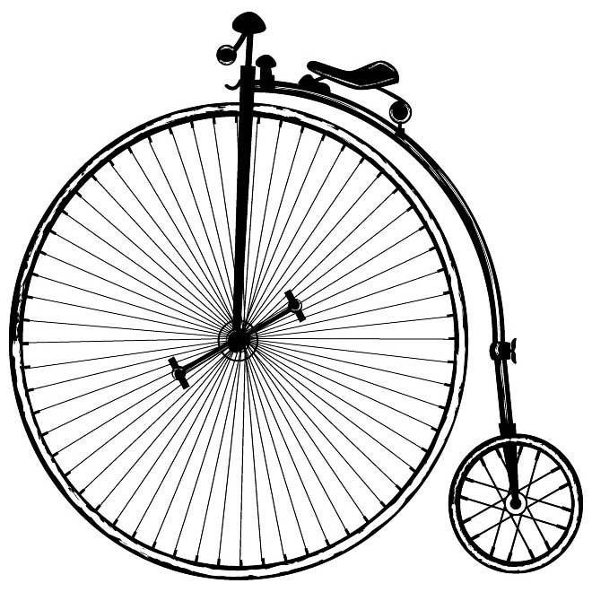 660x660 Vintage Bicycle Vector Image.eps, Vector Image