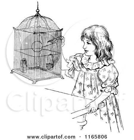 450x470 Clipart Vintage Black And White Antique Bird Cage On A Stand