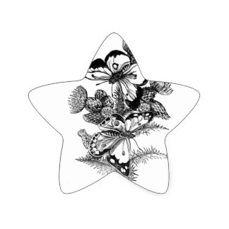324x324 Butterfly Drawing Stickers Amp Labels Zazzle Uk