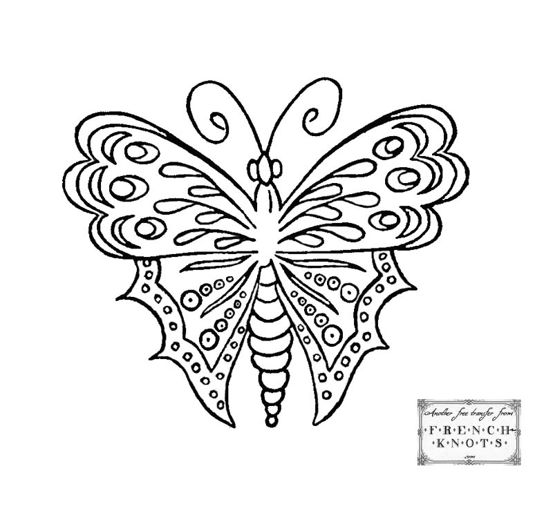 800x740 Butterfly Hand Embroidery Transfer Patterns