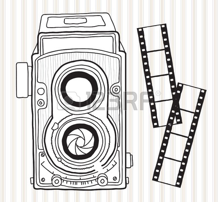450x417 Hand Drawn Vintage Camera Royalty Free Cliparts, Vectors,