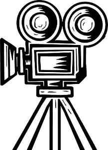 217x300 Vintage Film Projector Home Movie Camera Theater Black Vinyl