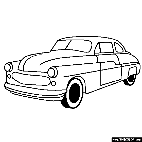 560x560 Mercury Coupe 1949 Classic Car Coloring Page