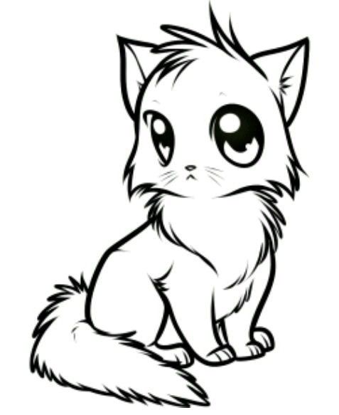 477x583 Draw A Cute Anime Cat, Step By Step, Drawing Sheets, Added By Dawn