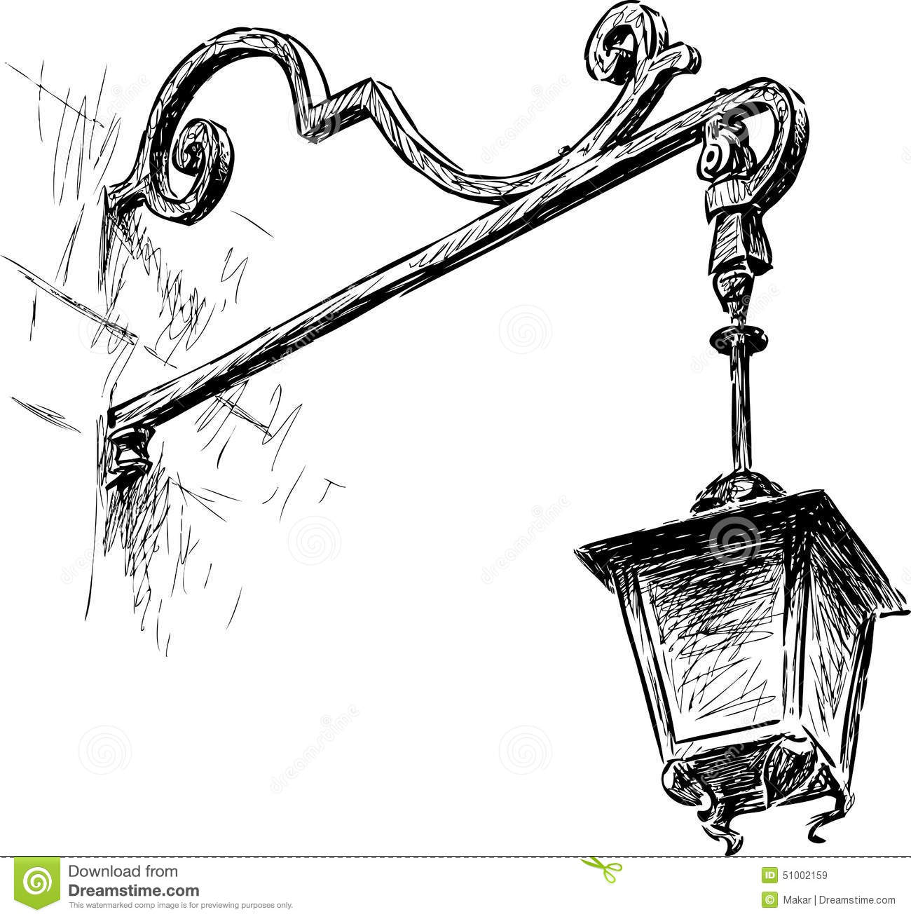 1300x1311 Draw A Street Lamp