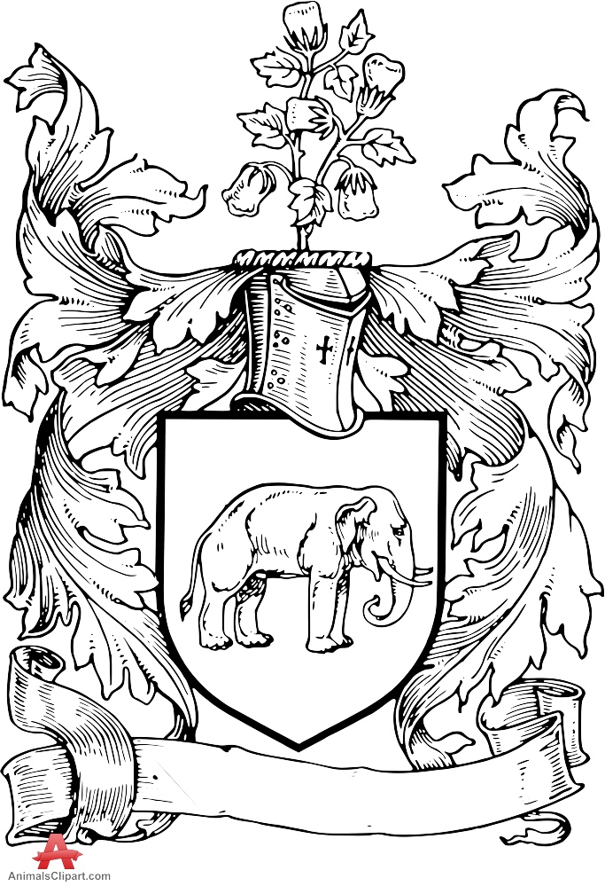 683x999 Vintage Royal Label With Elephant Drawing Free Clipart Design