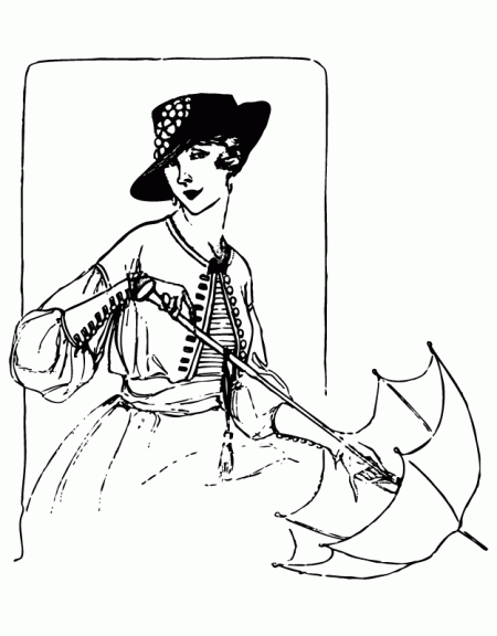 450x576 Early 1900s Vintage Vogue Magazine Fashion Sketches Vintage Fangirl