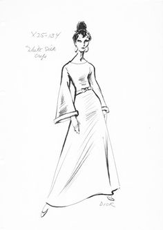 236x333 House Of Christian Dior Fashion Sketch From The 1960's Fashion
