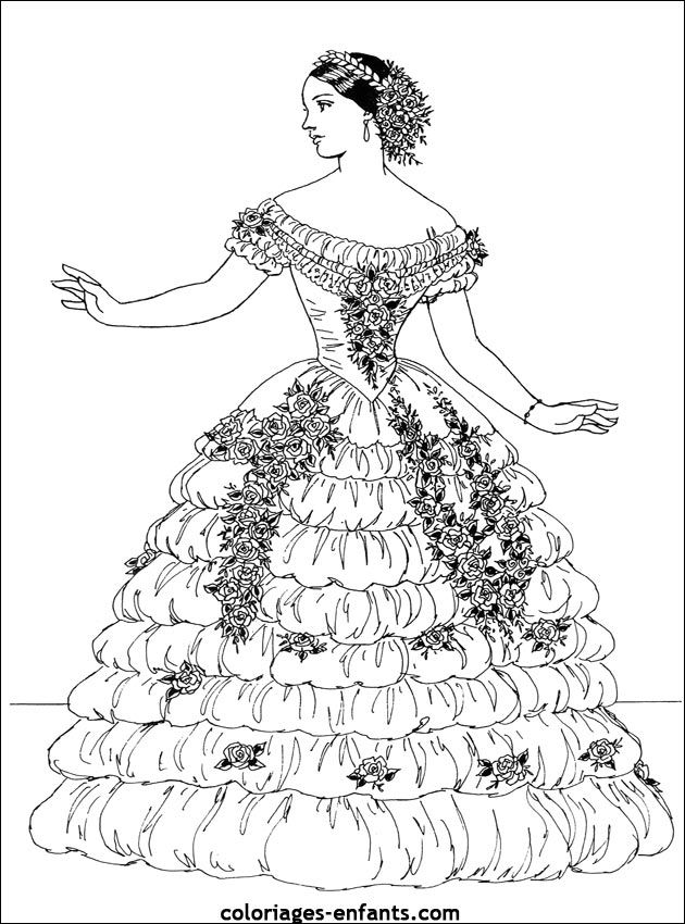 630x850 Vintage Fashion Coloring Page. Coloring For Adults