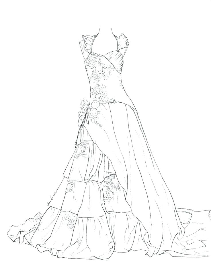 736x928 Coloring Pages Dresses
