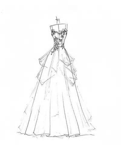 400x480 Wedding Dress Drawing