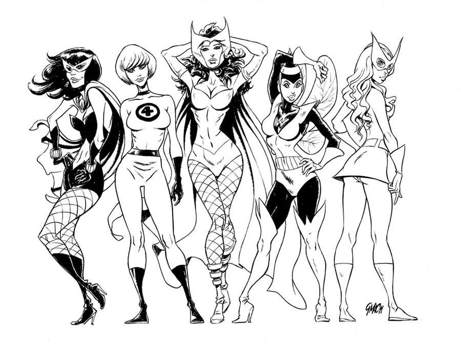 900x691 Vintage Marvel Girls By Gianmac