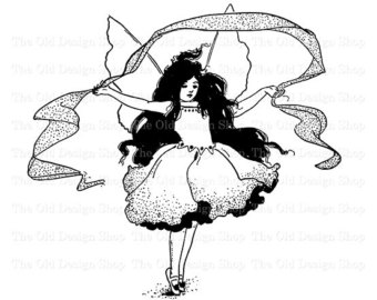 340x270 Victorian Girls With Mother Satching Bird Vintage Storybook