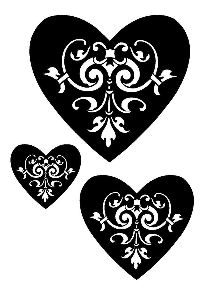 707x1000 24 Best Heart Stencils From Lovestencil Ebay Etsy Images