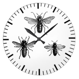 324x324 Honey Bee Wall Clocks Zazzle