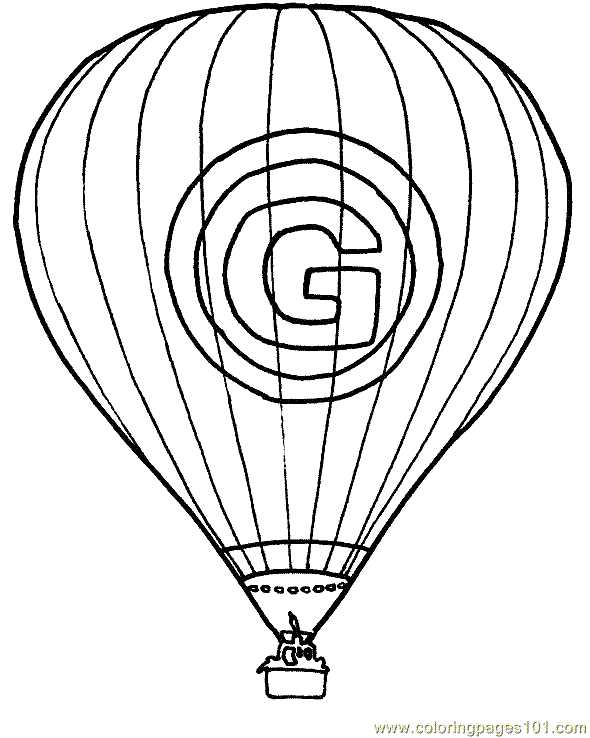 590x738 Hot Air Balloon Coloring Page 02 Coloring Page
