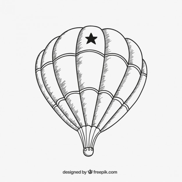 626x626 Air Balloon Sketch Vector Free Download
