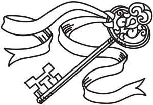 300x207 Vintage Key With Ribbon Urban Threads Unique And Awesome