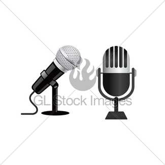 325x325 Old Vintage Microphone Background Gl Stock Images