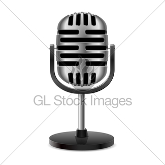 325x325 Retro Microphone With On The Air Sign Gl Stock Images