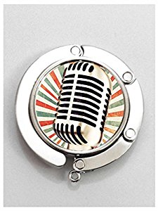 225x300 Rainbowsky Pop Vintage Microphone Pattern Round