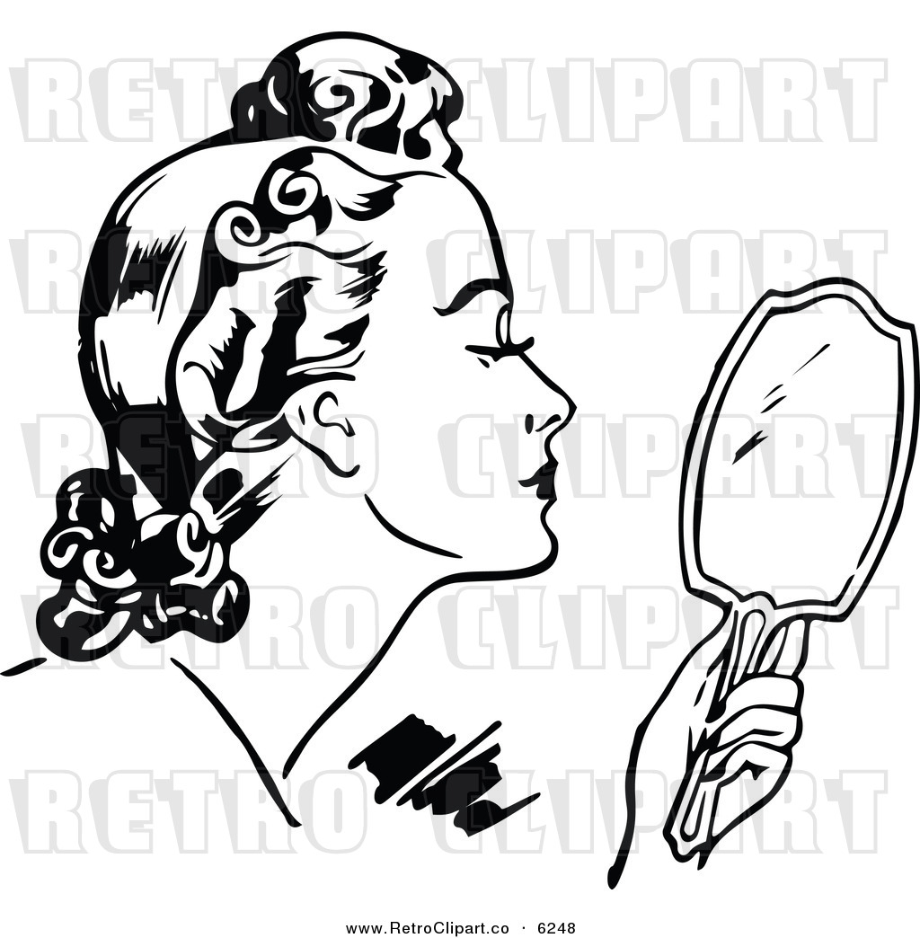 1024x1044 Hand Held Mirror Drawing