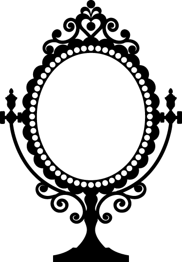 374x539 Vintage Mirror Drawing