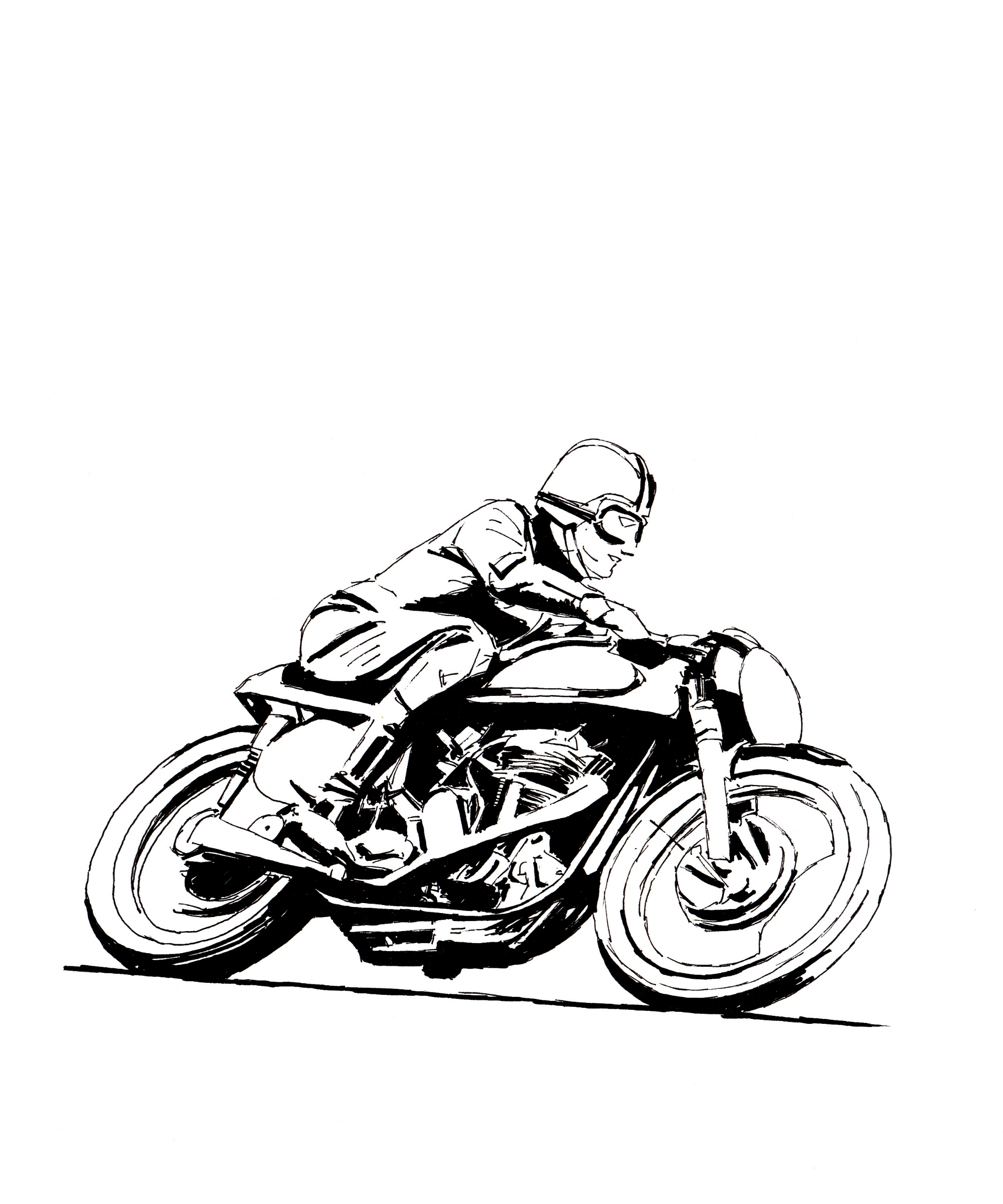 2000x2400 Drawn Motorcycle Vintage Motorcycle
