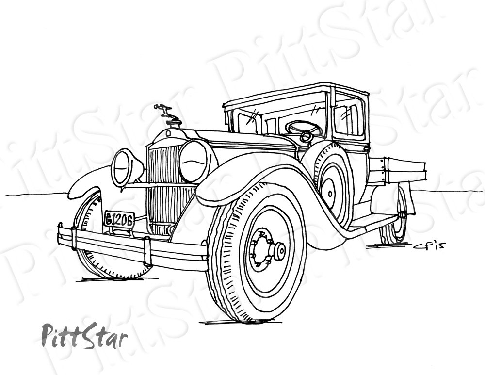 1000x773 Instant Download Vintage Pickup Truck Printable Adult