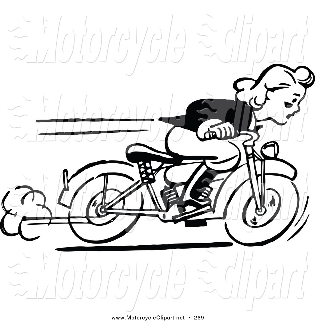 1024x1044 Vintage Motorcycle Clipart Black And White Background 1 Hd