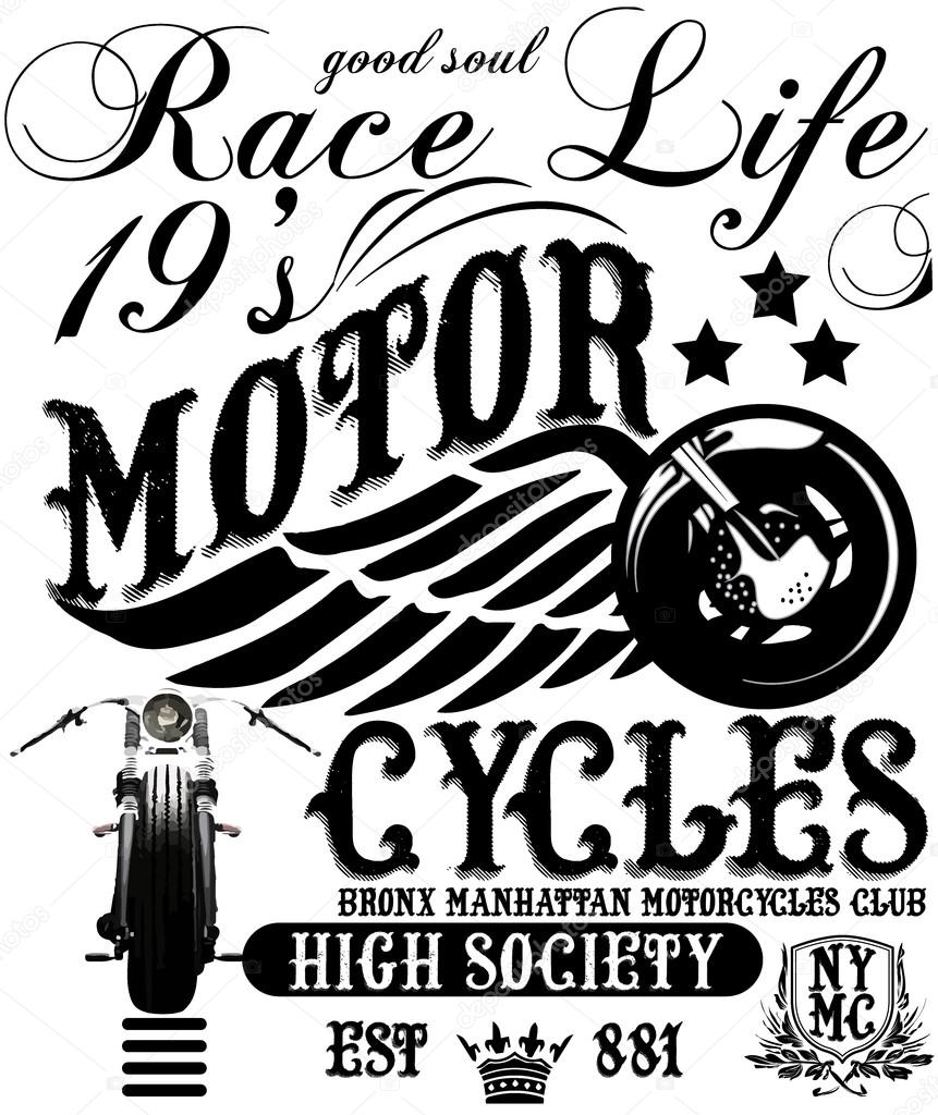 861x1024 Vintage Motorcycle T Shirt Graphic Stock Vector Emeget