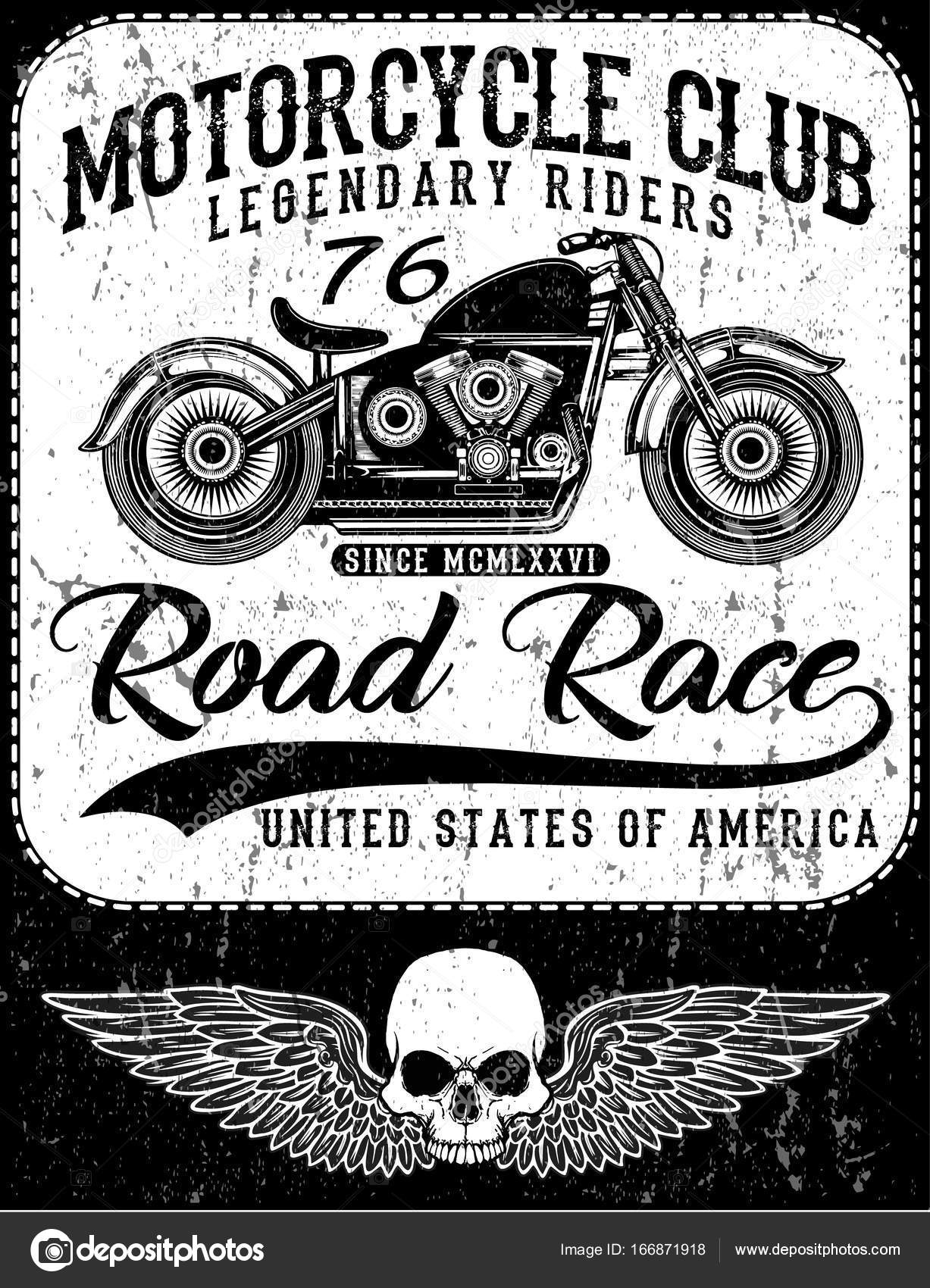 1227x1700 Vintage Motorcycle. Hand Drawn Grunge Vintage Illustration Stock