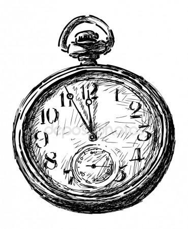 370x450 Pocket Watch Sketch Stock Vectors, Royalty Free Pocket Watch