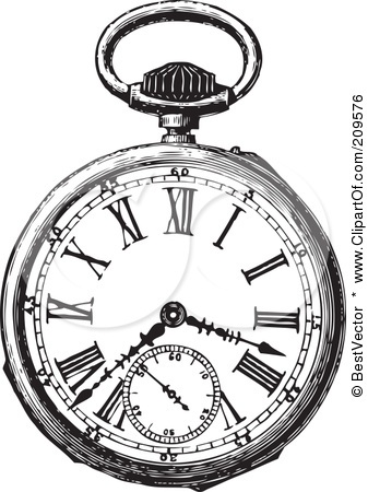 337x450 Pocket Watch Clipart