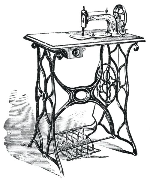 Vintage Sewing Machine Drawing at GetDrawings | Free download