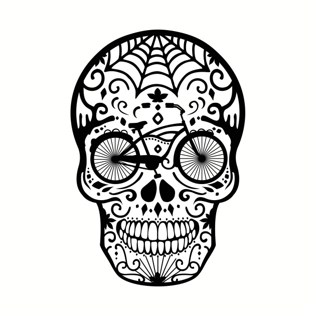 630x630 Vintage Mexican Skull With Bicycle