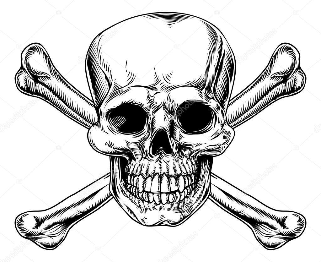 1023x834 Vintage Skull And Crossbones Sign Stock Vector Krisdog