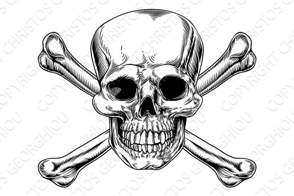 580x386 Vintage Skull And Crossbones Sign. Best Textures Best Textures