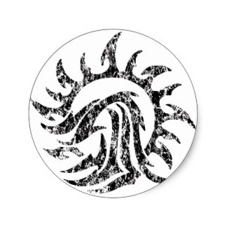 324x324 Vintage Sun Stickers