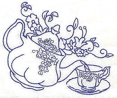 400x336 Drawn Teacup Teapot