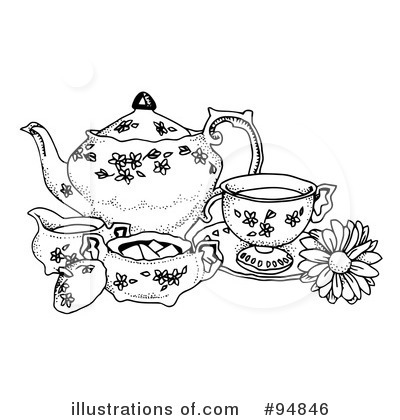 400x420 Tea Cup Border Clipart