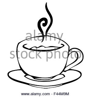 300x320 Sketch Draw Cup Coffee Tea Chocolate Stock Vector Art