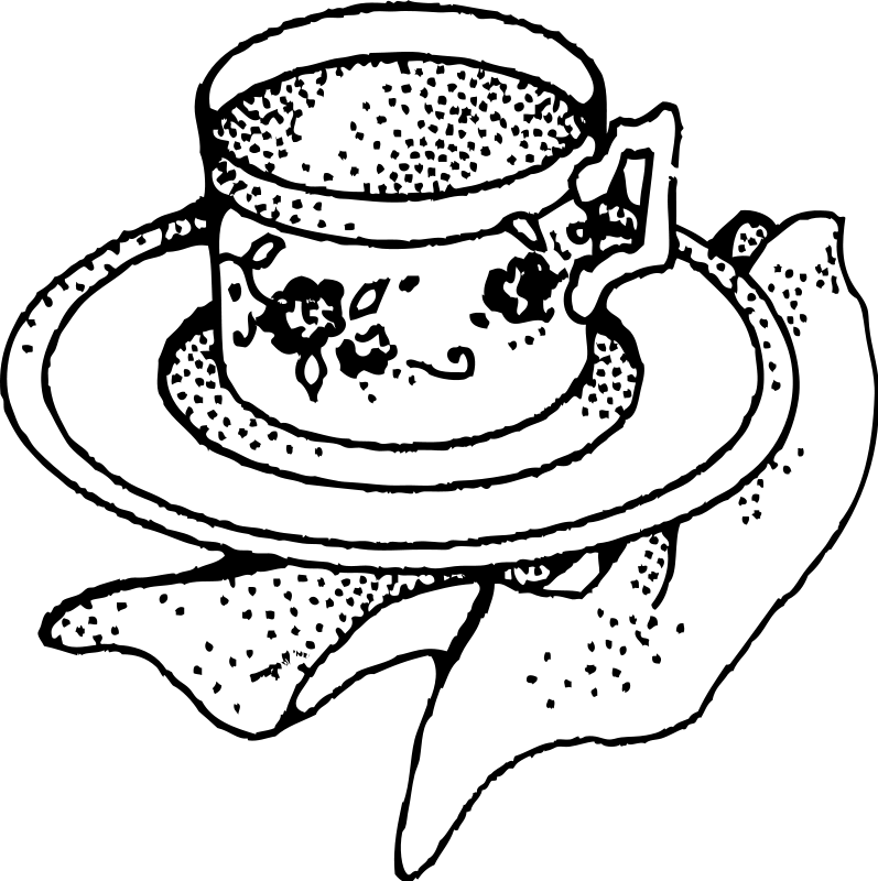 797x800 Black Tea Cup Clipart