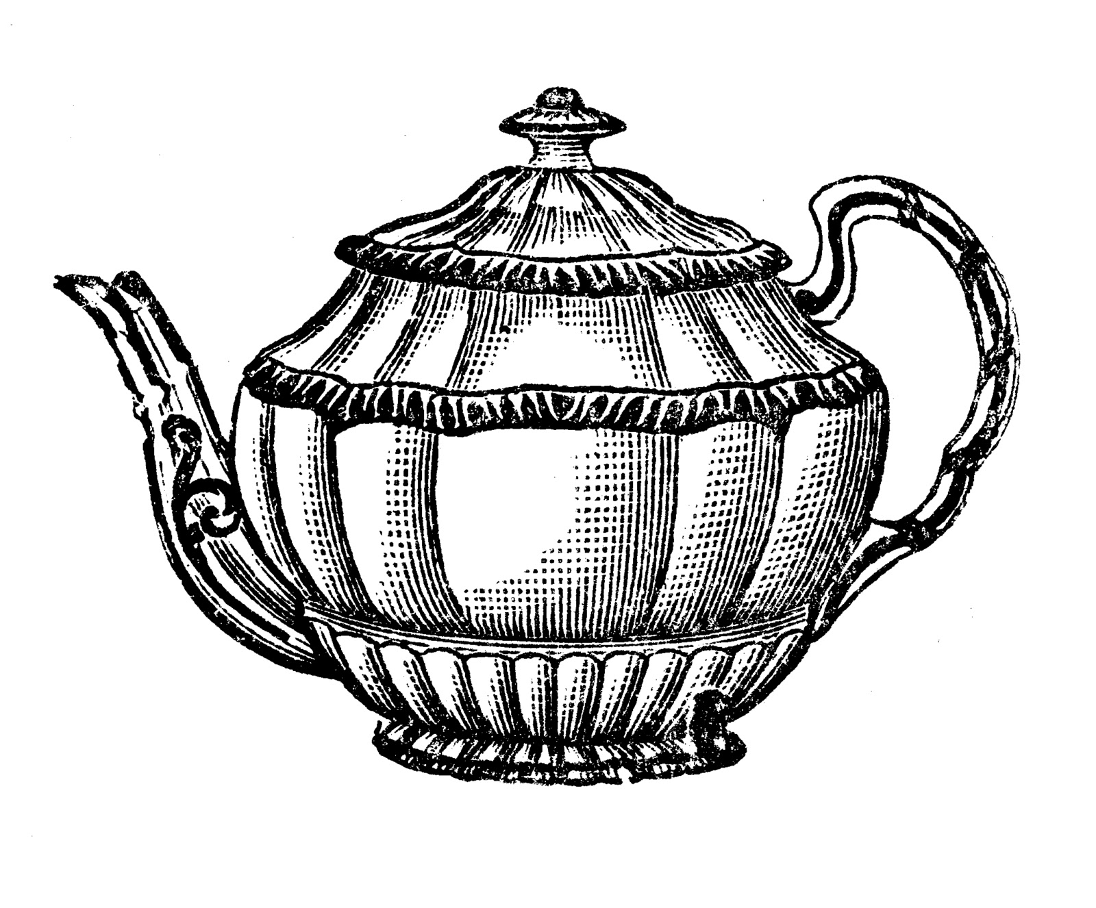 Vintage Teapot Drawing at GetDrawings | Free download